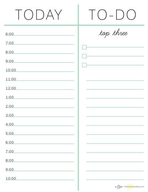 How I Plan my Day (with free planning printables!) Sunny Side Up Plan My Day, Plan The Day, A To Do List, Daily Planner Printables Free, To Do List Printable, To Do Planner, To Do Lists Printable, Daily Planner Pages, Holiday Planner