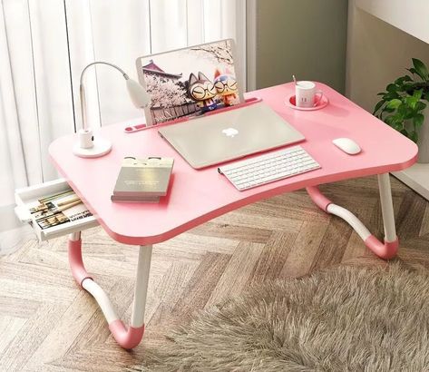 Daraz Finds, Laptop Table For Bed, Cash Cash, Colorful Room Decor, Desktop Table, Table Laptop, Copper Wire Art, Cozy Desk, Computer Set