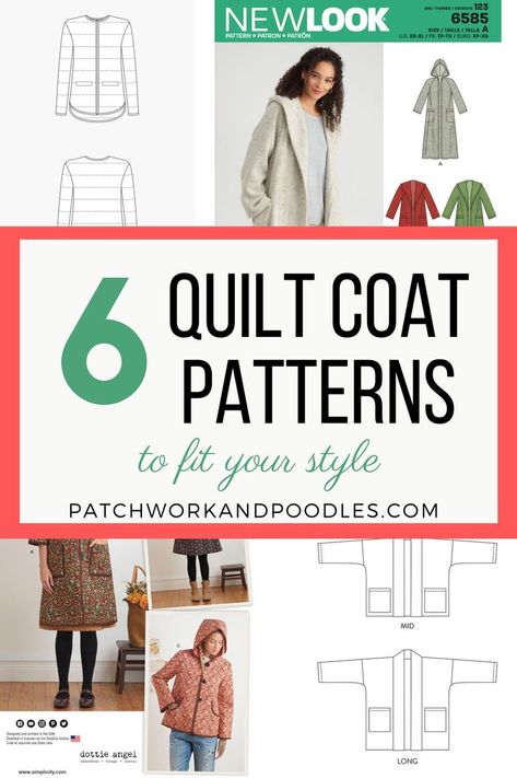 Quilt Robe Coat, Coat Diy Pattern, Quilt Into Coat, Wardrobe By Me Patterns, Coat Made From Quilt, Quilt Jackets/coats, Womens Coat Sewing Pattern, Quilted Tamarack Jacket Pattern, Quilt Sweater Pattern