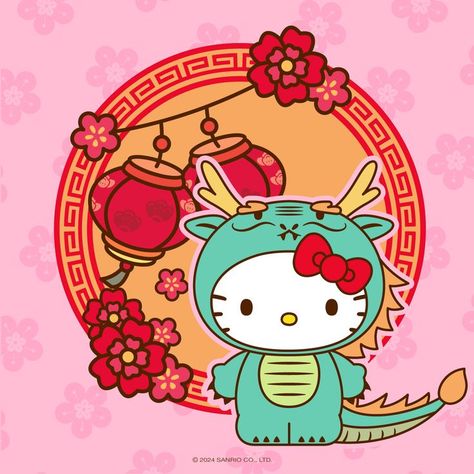 Hello Year of the Dragon! 🐉🧧 #LunarNewYear New Years Traditions, Happy Lunar New Year, Monster High Art, Dragon Pictures, Minecraft Art, Hello Kitty Iphone Wallpaper, 12 Zodiac Signs, February 10, Hello Kitty Items