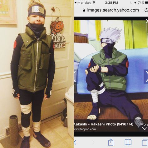 Hatake Kakashi Halloween costume Naruto Kakashi Hatake Cosplay, Diy Kakashi Costume, Kakashi Casual Clothes, Naruto Costume Diy, Naruto Halloween Costumes Girl, Naruto Halloween Costumes, Kakashi Cosplay, Naruto Costumes, Kakashi Sensei