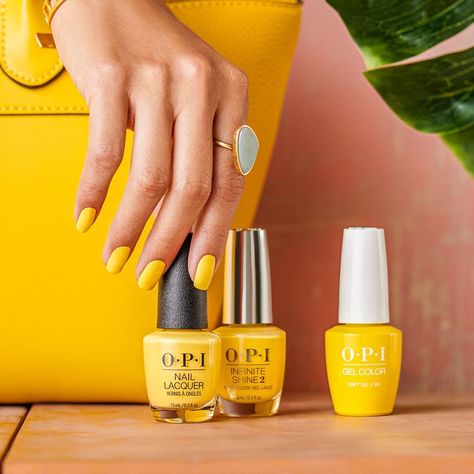 OPI on Instagram: “#DontTellASol, but we’ve bottled up sunshine for your next #springtime mani! 🌞 Tag a friend who would love this shade! ⁠ ⁠ ⁠ #OPIMexicoCity…” Mc Nails, Interview Nails, City Nails, Long Lasting Nail Polish, Nail Time, Opi Infinite Shine, Happy Nails, Polish Ideas, Gel Nail Colors