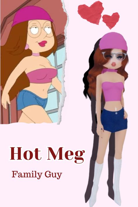 Hot Meg Family Guy #Roblox #DTI #DresstoImpress #fashionideas #robloxfashion #dresstoimpressideas #robloxdresstoimpress #robloxfashion #robloxfashioninspo #outfitideas #robloxoutfitinspo #robloxoutfitideas #fashion #cuteoutfit #dresstoimpress #robloxdresstoimpressoutfitinspo #roblox #cosplay Meg Family Guy, Roblox Cosplay, Dti Fits, Dti Ideas, Royal Clothing, Dti Outfits, Roblox Outfits, Roblox Codes, Theme Ideas