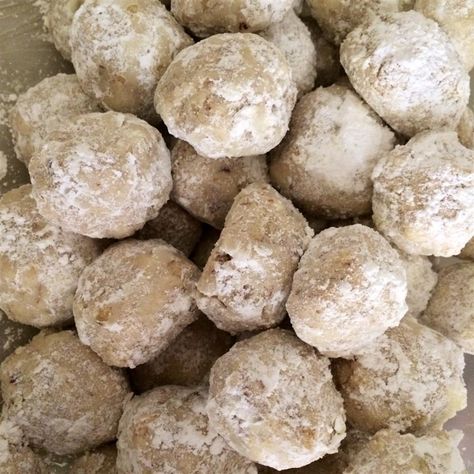 Our Best Bridal Shower Cookies | Allrecipes Danish Wedding Cookies, Butterball Recipe, Cookie Table Wedding, Pecan Snowballs, Pecan Snowball Cookies, Italian Wedding Cookies, Wedding Shower Cookies, Russian Tea Cake, Mexican Wedding Cookies