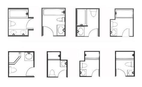 33 Space Saving Layouts for Small Bathroom Remodeling Small Bathroom Layout Floor Plans, Basement Couches, Small Bathroom Remodeling, Small Bathroom Floor Plans, Bathroom Layout Ideas, Bathroom Layout Plans, Small Bathroom Layout, Bathroom Plan, Bathroom Layouts