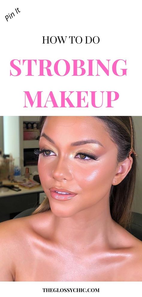 Natural Dewy Makeup, Strobing Makeup, Applying Highlighter, New Makeup Trends, Oily Skin Makeup, Dewy Makeup Look, Mattifying Primer, Dewy Makeup, Pinterest Makeup