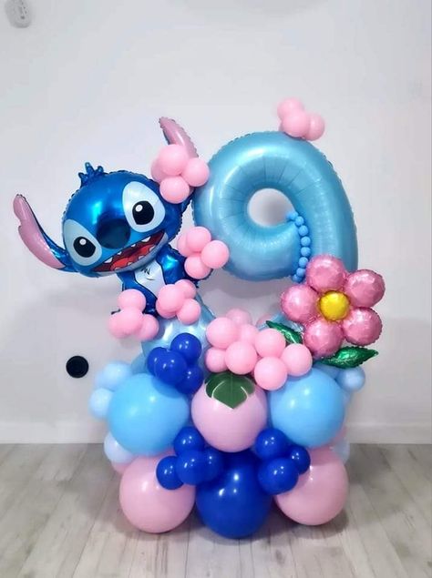 Stitch Balloons, Lilo And Stitch Cake, Stitch Party, Lilo And Stitch Merchandise, Stitch Cake, Stitch Birthday, Disney Birthday Cakes, Coffee Party, Bday Party Theme