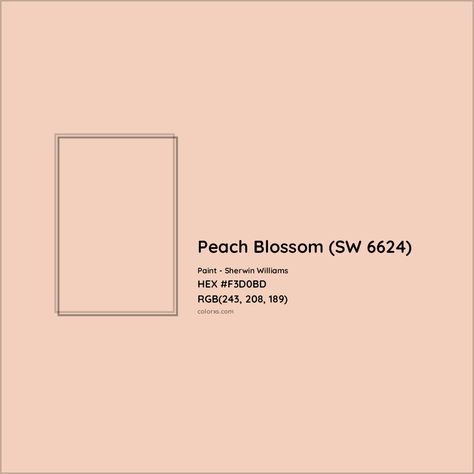 Sherwin Williams Peach Blossom (SW 6624) Paint color codes, similar paints and colors Peach Paint Colors Sherwin Williams, Sherwin Williams Peach Colors, Sherwin Williams Peach, Light Peach Wall Color, Peach Pink Paint, Peach Paint Colors, Munsell Color System, Peach Paint, Analogous Color Scheme