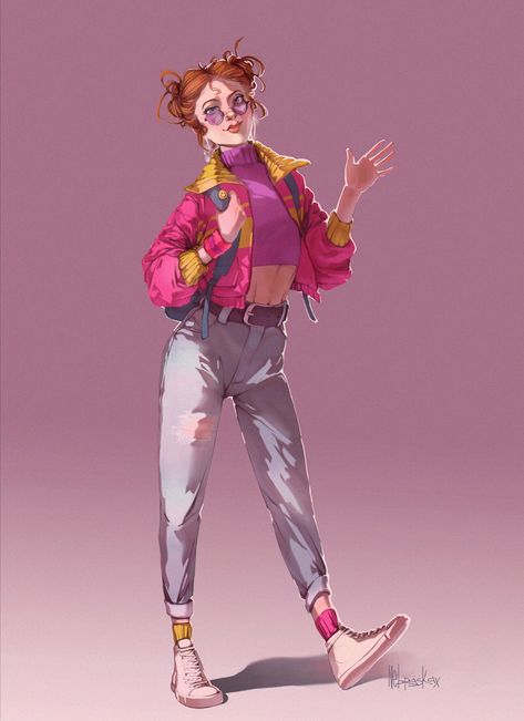 Character Design Female, 90s Characters, Fashion Character, Quirky Illustration, 90s Girl, Female Character Concept, 2d Character, Game Character Design, Art Sketchbook