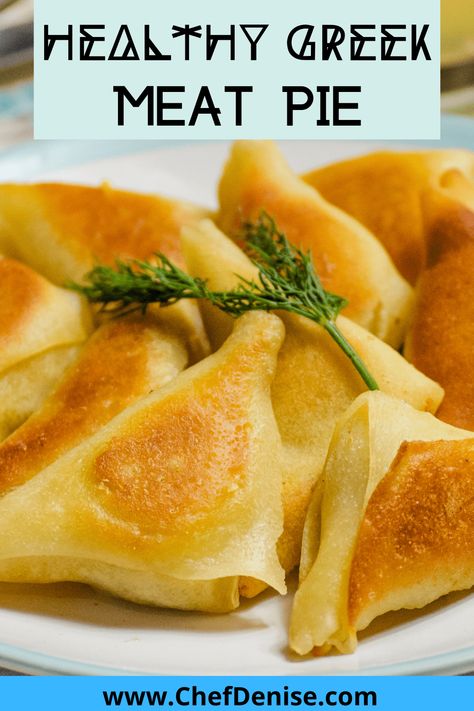 a plate of Greek meat pies Greek Meat Hand Pies, Greek Meat Pie, Greek Meat, Traditional Greek Recipes, Recipes Using Ground Turkey, Elk Recipes, Arab Food, Greek Recipes Authentic, Ground Turkey Recipes Healthy