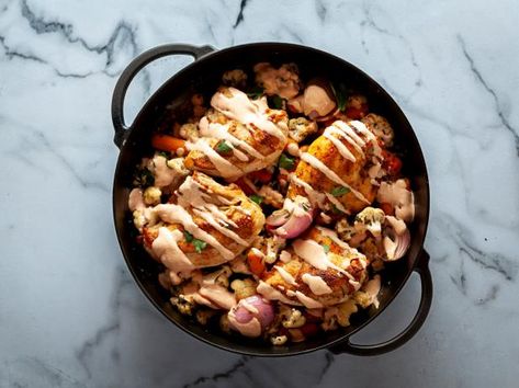 Chicken Cauliflower Skillet, Cauliflower Skillet, Pioneer Woman Chicken, Chicken Cauliflower, Pioneer Woman Recipes, Ree Drummond, Skillet Chicken, Skillet Meals, Poultry Recipes