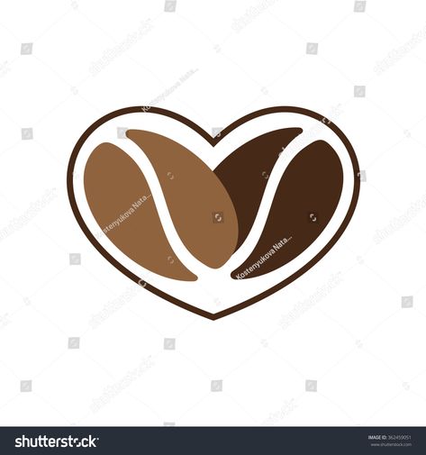 Coffee Bean Heart Tattoo, Coffee Bean Tattoo, Logo Cafe, Logo Design Coffee, Inspiring Quote Tattoos, Coffee Shop Logo Design, Coffee Inspiration, Coffee Icon, Coffee Tree