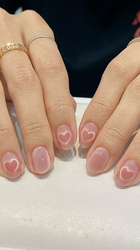 Blush Nail Designs, Art Deco Nails, Asian Nails, Hello Nails, Romantic Nails, Simple Gel Nails, Casual Nails, Gloss Labial, Cute Gel Nails