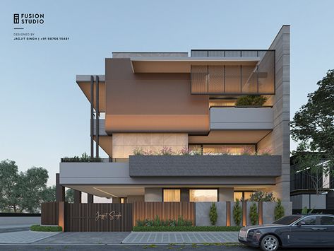 Small House Design Architecture, Modern Facade, Modern Bungalow Exterior, Twin House, Exterior Facade, House Outer Design, Compound Wall, Facade Architecture Design, Contemporary House Exterior