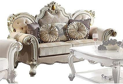 Tufted Loveseat, Antique Sofa, Rolled Arm Sofa, Matching Chairs, Acme Furniture, Convertible Sofa, Pillow Fabric, Sitting Area, Toss Pillows