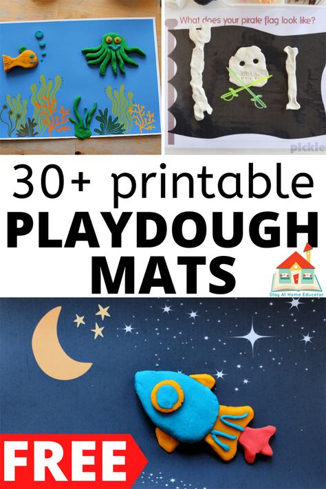 Playdoh Mats Printable Free Shapes, Space Playdough Mats, Free Printable Playdough Mats, Free Playdough Mats, Play Doh Mats Free Printables, Playdough Mats Free Printables, Monster Playdough, Summer Camp Ideas For Kids, Preschool Playdough Mats