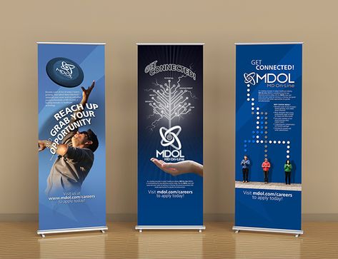 MDOL College Fair Banner on Behance College Banner, School Brochure, College Club, Graphic Design School, Job Fair, Event Branding, Design School, Pull Up, Banner Design