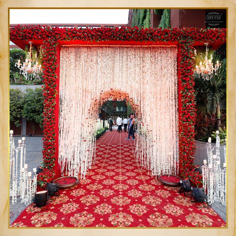 Passage Decor, Floral Entrance, Engagement Stage, Wedding Entry, Wedding Tent Decorations, Haldi Decoration, Wedding Gate, Engagement Stage Decoration, Sangeet Decor