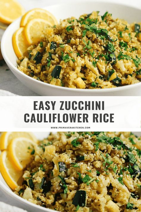 Cauliflower Fried Rice Recipes, Easy Holiday Side Dishes, Ricotta Pie, Cauliflower Rice Recipes, Easy Cauliflower, More Veggies, Ricotta Cake, Easy Zucchini, Food Choices