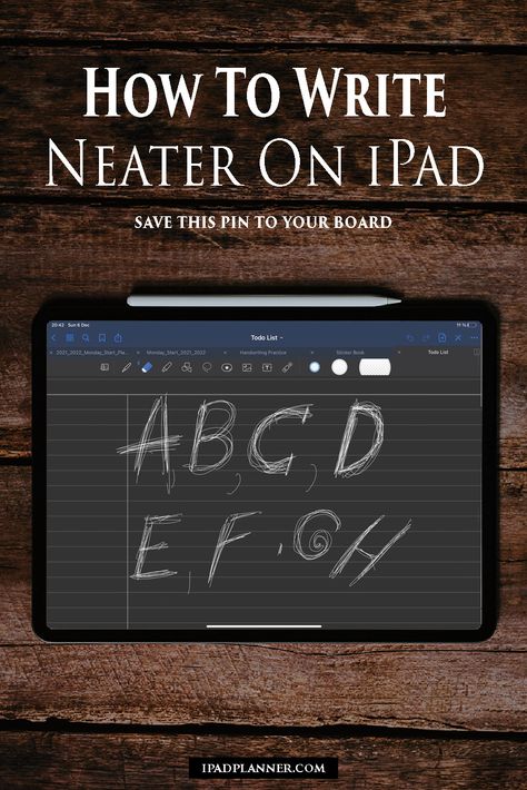 How to Improve your iPad Neat Handwriting for notes or digital planning? 1) Use a protective case for your Apple Pencil 2) Try to write slowly. 3) Use Special Protective Matte Film - paper like . 4) Use Magnifying Tool in note-taking apps 5) Use Digital Planners or Journal with lined pages or grid pages. 6) Choose the ideal line thickness. 7) Practice your handwriting by tracing the letters on special sheets of paper for GoodNotes 5 and more. #studygram #digitalplanner #ipadtips #ipad #goodnotes Goodnotes Writing Practice, Handwriting For Notes, Digital Handwriting Practice, Apple Pencil Apps, Ipad Notetaking, How To Write Neater, Gmail Hacks, Apple Pencil Ipad, Mac Tips