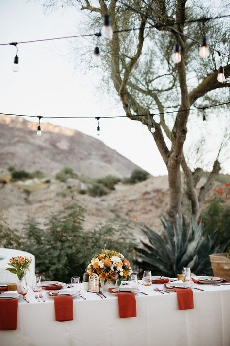 table setting for Palm Desert Wedding Desert Wedding Decor, Heart Of Palm, Wedding Tablescape, Desert Sunset, Palm Desert, Wedding Summer, Seasonal Ingredients, Desert Wedding, Cactus Garden