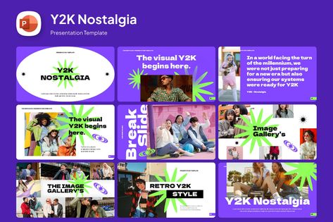 Y2K Retro Nostalgia PowerPoint Incl. y2k & retro - Envato Y2k Powerpoint Template, Y2k Powerpoint, Y2k Presentation, Powerpoint Ideas, Power Point Template, Retro Nostalgia, Y2k Retro, Power Point, Presentation Templates