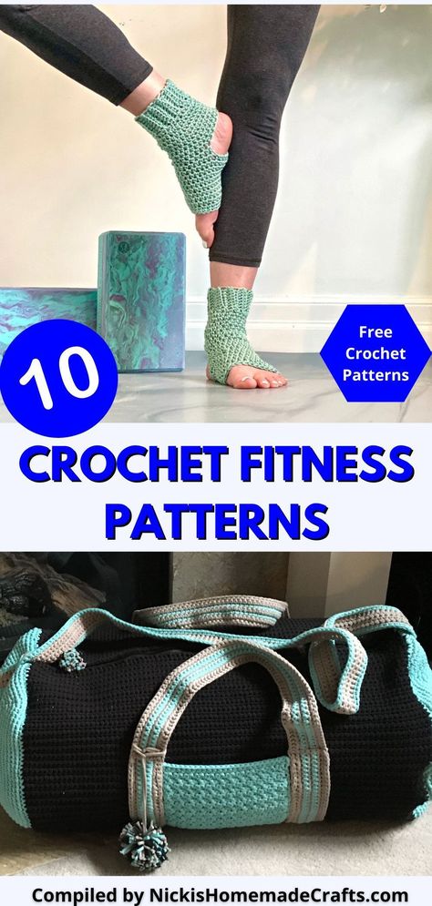 Expand your crochet collection with 10 free patterns that are perfect for keeping up with your fitness goals. From a cotton sports bra to a yoga mat bag, these patterns provide great options for your next workout session. Not only do they give you new ideas for gear, but they also come with easy-to-follow instructions so you can make all the pieces you need with ease. Get creative and inspired with our fitness-inspired crochet patterns! Crochet Leg Bag Free Pattern, Crochet Fitness Ideas, Yoga Bag Crochet Pattern, Crochet Gym Bag Pattern Free, Crochet Convertible Bag, Crochet Gym Accessories, Crochet Leg Bag, Gym Crochet Ideas, Crochet Duffle Bag Pattern Free