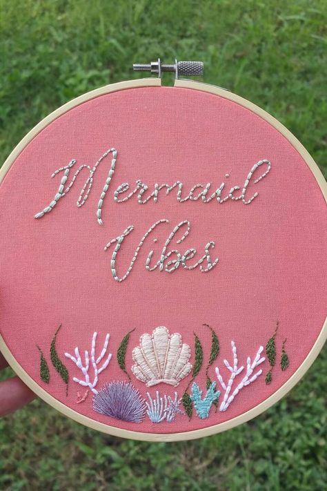 Mermaid Embroidery Patterns, Ocean Embroidery, Embroidery Beach, Mermaid Embroidery, Embroider Ideas, Adorable Home, Textile Art Embroidery, Hungarian Embroidery, Embroidery Stitch