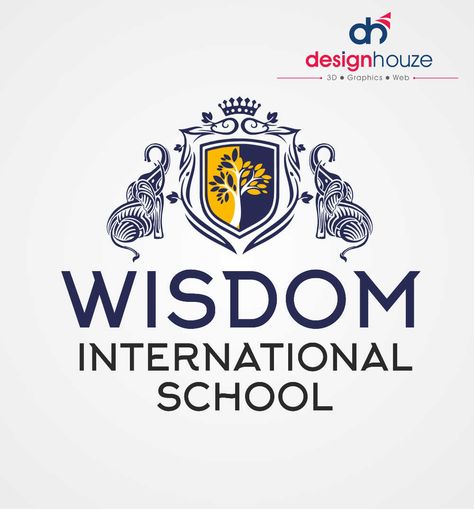 Wisdom International School Logo Design International School Logo, School Logo Design, Mood And Tone, School Logo, Hotel Management, Islamic Art Calligraphy, International School, The Wisdom, Logo Ideas