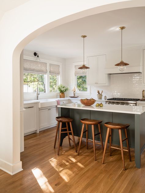 Original Character Shines in this West Seattle 1928 Tudor | Rue Large Open Kitchens, West Seattle, Cottage Kitchen, Original Character, Remodels, Open Kitchen, House Inspo, The Room, Kitchen Faucet