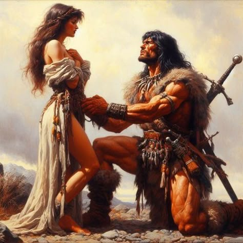 Hercules Mythology, Conan O Barbaro, Movie Bloopers, Conan The Barbarian, Fantasy Aesthetic, Fantasy Warrior, Romantic Art, Ethereal Art, Fantasy Illustration