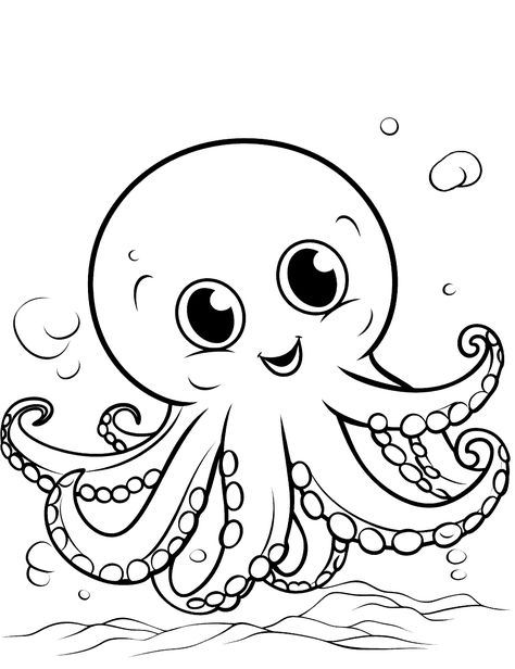 Octopus Coloring, Blanket Octopus, Octopus Colors, Octopus Coloring Page, Candy Coloring Pages, Free Halloween Coloring Pages, Baby Octopus, Cute Octopus, Birthday Wishes Messages