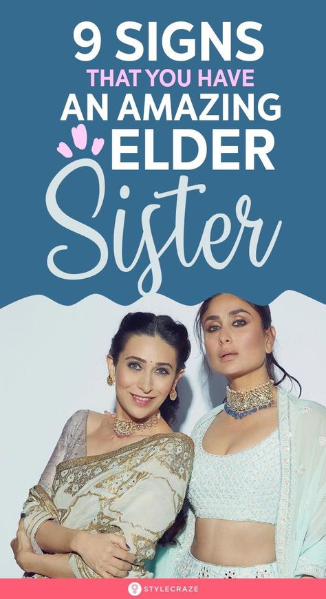 9 Signs That You Have An Amazing Elder Sister #Relationship #Sister #Siblings #Trending Annoying Sister, Fixing Relationships, Bad Sister, Sister Sign, Elder Sister, Mixed Emotions, Childhood Days, Adopting A Child, Best Sister