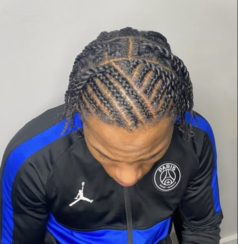 Cornrow To Twist Men, Cornrows Into Braids Men, Cornrow Twist Hairstyles Men, Cornrows To Braids, Black Hairstyles Men Braids, Twist And Cornrow Hairstyles, Cainrows Into Twists Men, Cornrow Into Twist, Braids Into Twist