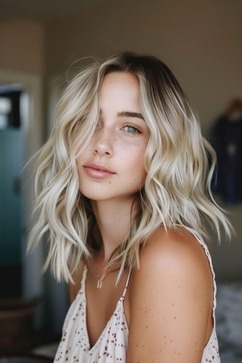 Surfer Blonde Hair, Ash Blonde Hair Color Ideas, Blonde Hair Balayage, Blonde Hair At Home, Ash Blonde Hair Color, Ash Blonde Hair Balayage, Icy Blonde Balayage, Cool Ash Blonde, Ash Blonde Ombre