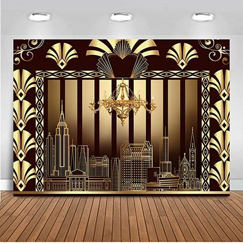 Amazon.com: Mocsicka The Great Gatsby Backdrop 7x5ft Roaring 20s Party Supplies Decorations 1920's Birthday Photography Background : Everything Else Gatsby Birthday, Gatsby Birthday Party, Wedding Decorations Pictures, Great Gatsby Themed Party, Decoration Photography, Background Retro, Gatsby Themed Party, Studio Backgrounds, Decoration Photo