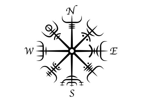 Ancient Viking Art, Runic Compass, Wind Rose, Ancient Vikings, Viking Art, Compass Rose, Norse Mythology, Compass Tattoo, Logo Icons