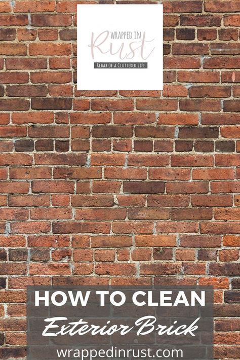 How To Clean Brick Exterior, How To Clean Bricks Outside, Brick Cleaner Outdoor, Cleaning Brick Exterior, Cleaning Brick, Stained Brick, Brick Mailbox, Red Brick Exteriors, Brick Porch