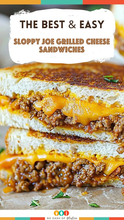 Classic Sloppy Joe Grilled Cheese Texas Toast Dinner Ideas, Sloppy Joe Toast, Texas Toast Recipe Ideas, Texas Toast Recipe, Sloppy Joe Grilled Cheese, Best Spaghetti Recipe, Grilled Cheese Sloppy Joe, Gluten Free Holiday Recipes, Grilled Cheese Recipe