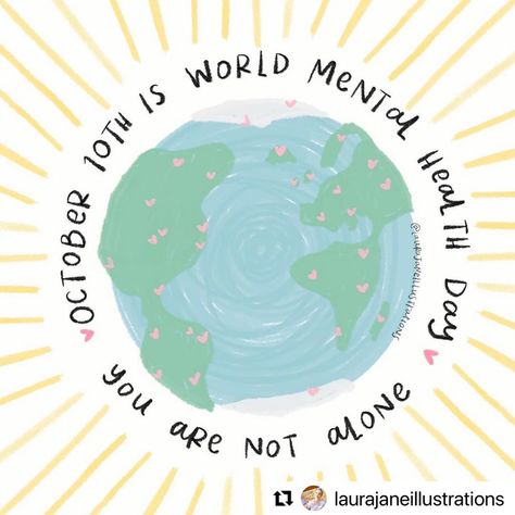 World Mentalhealth Day, Metal Health, Mental Health Month, World Mental Health Day, Laura Jane, Mental Health Posters, Counseling Psychology, Where Is My Mind, Wreck This Journal