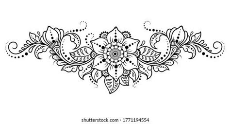 Ornament Outline, Scroll Tattoos, Mehndi Flower, Wiccan Tattoos, Inca Tattoo, Henna Drawings, Tattoos To Cover Scars, Draw Vector, Anklet Tattoos