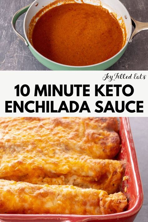 Keto Enchilada Sauce, Gf Entrees, Keto Enchiladas, Enchiladas Sauce, Mexican Keto, Keto Sauce, Keto Condiments, Gluten Free Enchiladas, Low Carb Enchiladas