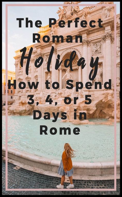 How to spend 3, 4, or 5 days in Rome. The orange buildings packed tightly up against each other and the Colosseum and Roman forum still leave a commanding impression on each and every person who walks by. I've created your perfect Roman holiday whether you're looking for three, four, or five days in the Eternal city. #rome #travel #italy #traveltips Rome 5 Day Itinerary, 5 Days In Rome, 5 Days In Italy Itinerary, Rome What To Do, Holiday Itinerary, 4 Days In Rome, Rome Guide, Rome Itinerary, Rome Travel Guide