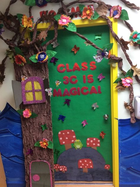 My enchanted forest themed classroom. Enchanted Classroom Theme, Enchanted Forest Bulletin Board, Fairytale Classroom Theme, Enchanted Forest Ideas, Enchanted Forest Classroom Theme, Enchanted Forest Classroom, Fairy Classroom, Forest Themed Classroom, Forest Theme Classroom