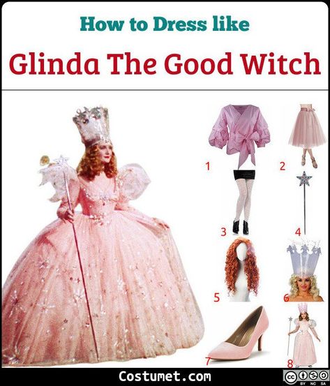 Good Fairy Wizard Of Oz Costume, How To Make A Glinda Crown, Glinda The Good Witch Costume Makeup, Galinda The Good Witch Costume, Wizard Of Oz Glinda Costume, Wizard Of Oz Costume Ideas Diy, Glenda The Good Witch Costume Diy Adult, Diy Glinda The Good Witch Costume, Glinda Good Witch Costume