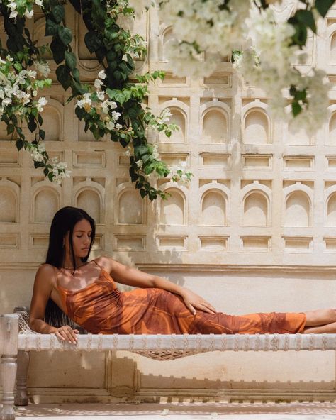 Fashion • Instagram Boho Fashion Photography, Editorial Fashion Aesthetic, Resortwear Photoshoot, Dress Shoot Ideas, Bali Aesthetic Outfit, Inspired Photoshoot Ideas, Pool Shooting, Desert Outfit, Morrocan Fashion