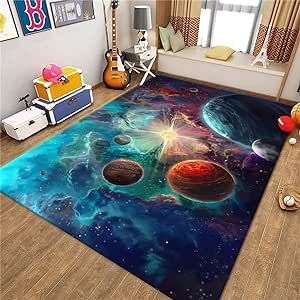 Planet Pattern, Kids Bedroom Space, Outer Space Planets, Living Room Throws, Dining Room Floor, Space Rugs, Floor Area Rugs, Treasure Planet, Bedroom Modern