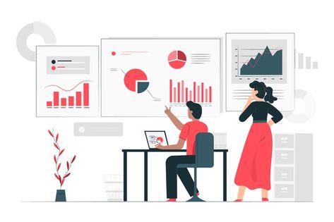 Data inform illustration concept | Free Vector #Freepik #freevector #data #illustration #report #information Swot Analysis, Data Analyst, Data Scientist, Business Intelligence, Data Analytics, Data Analysis, Flat Illustration, Inbound Marketing, Data Driven