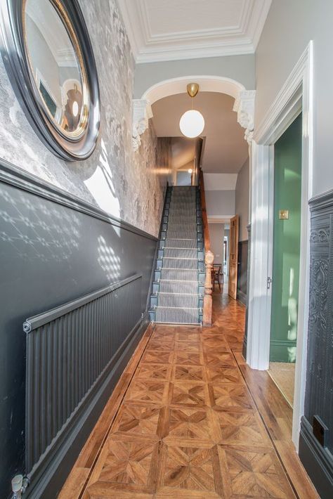 Open Plan Flooring, Victorian House Uk, Small Victorian Terrace House, Over The Garden Wall Pumpkin, Edwardian House Interior, Victorian Terrace Hallway, Terraced House Interior, Renovated Victorian House, Edwardian House Renovation