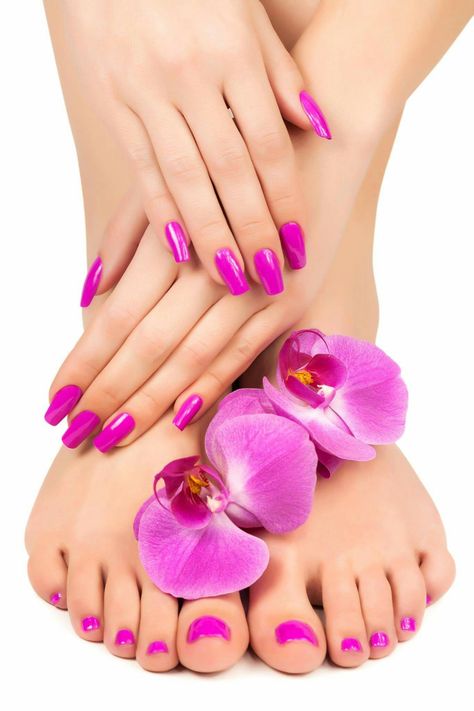 Pink Manicure And Pedicure, Pink Manicure, Orchid Flower, Manicure And Pedicure, Manicure, Nail Polish, Pink, Art